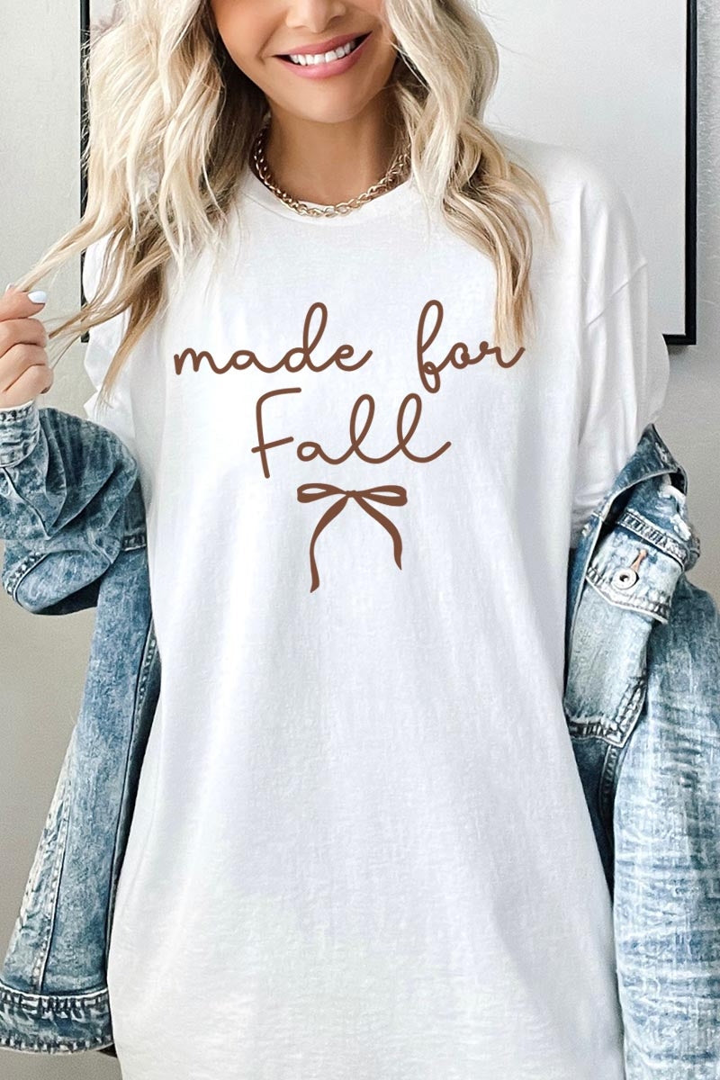 5000-E3151 Made For Fall Graphic Heavy Cotton Tee $9