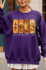 UL180P-E3169 Give Thanks To The Lord Graphic Plus Sweatshirt $25