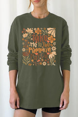 UL240P-E3136 Take Me To The Pumpkin Patch Plus Long Sleeve Tee $17