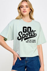 CTS-E3103 Go Sports Graphic Relaxed Crop Top $11