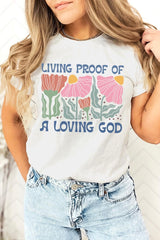 US3001P-E3066 Living Proof of a Loving God Graphic Plus Tee $16
