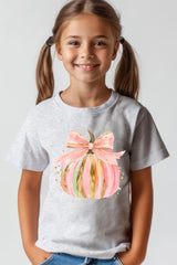 US3001Y-E3083Z Brushstroke Pumpkin Kids Graphic Tee $11