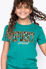 US3001Y-E3105Z Spooky Season Halloween Kids Graphic Tee $11