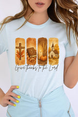US3001-E3169 Give Thanks To The Lord Graphic Tee $12.5