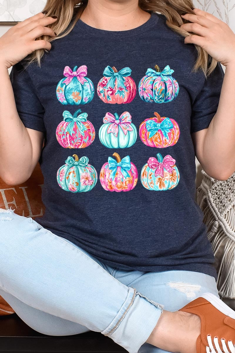 US3001-E3137 Coquette Pumpkin Graphic Tee $12.5