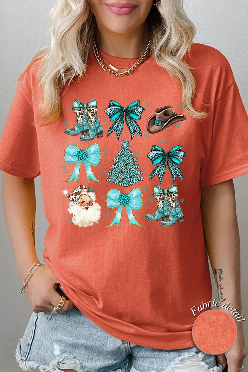 5000P-E3180 Western Christmas Graphic Plus Heavy Cotton Tee $12.75
