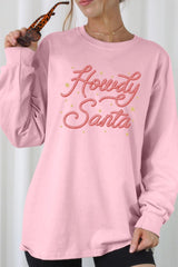 UL240P-E3199 Howdy Santa Graphic Plus Long Sleeve Tee $17