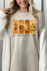 5000-E3169 Give Thanks To The Lord Graphic Heavy Cotton Tee $9