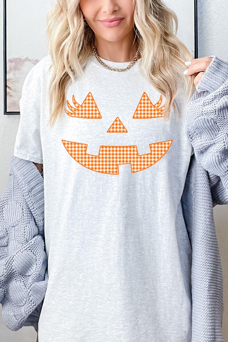 5000P-E3148 Cute Pumpkin Halloween Plus Heavy Cotton Tee $12.75