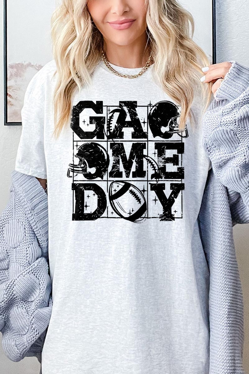 5000P-E3073 Distressed Game Day Graphic Plus Heavy Cotton Tee $12.75