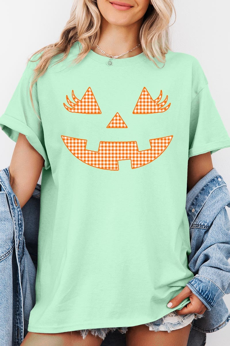 5000P-E3148 Cute Pumpkin Halloween Plus Heavy Cotton Tee $12.75