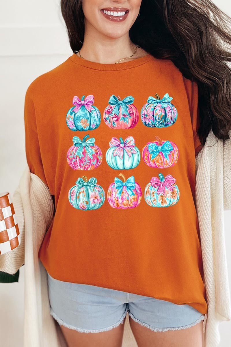 5000P-E3137 Coquette Pumpkin Graphic Plus Heavy Cotton Tee $12.75