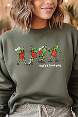 UL180P-E3203 Grinch Dance Funny Christmas Graphic Plus Sweatshirt $25