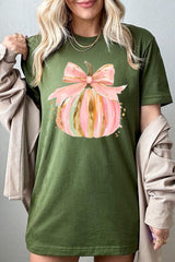 US3001-E3083 Brushstroke Pumpkin Graphic Tee $12.5