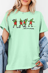 5000P-E3203 Grinch Dance Funny Christmas Graphic Plus Heavy Cotton Tee $12.75