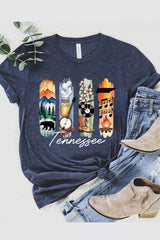 US3001-E3061TN Tennessee State Brushstroke Graphic Tee $12.5
