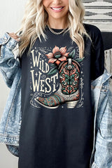 5000P-E3100 Wild West Cowgirl Boot Plus Heavy Cotton Tee $12.75