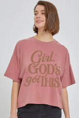 CTS-E3102 Girl, Godu2019s Got This Graphic Relaxed Crop Top $11