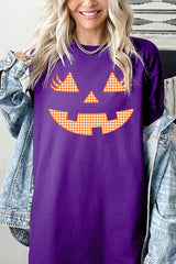 5000P-E3148 Cute Pumpkin Halloween Plus Heavy Cotton Tee $12.75