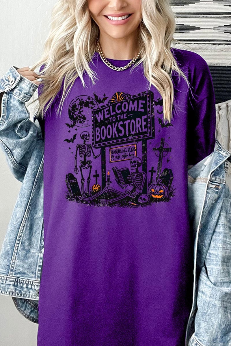5000-E3122 Bookstore Halloween Graphic Heavy Cotton Tee $9