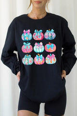 UL240-E3137 Coquette Pumpkin Graphic Long Sleeve Tee $13.75