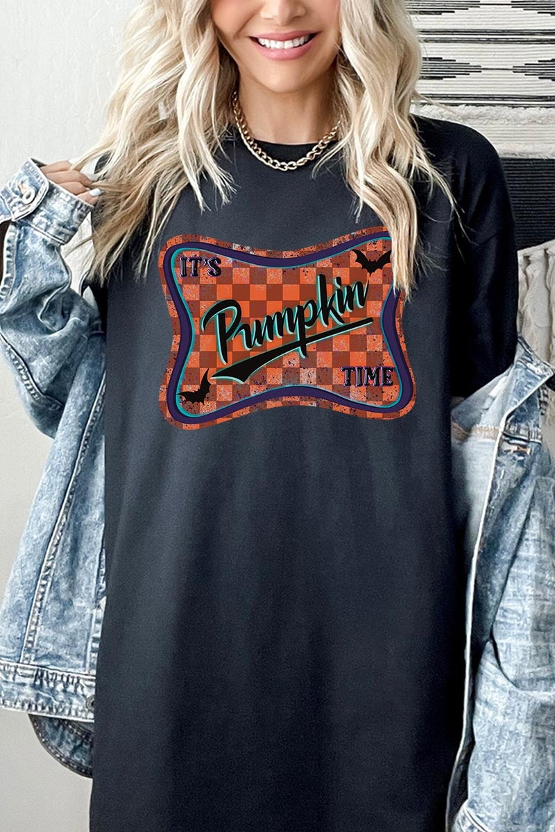 5000-E3144 Itu2019s pumpkin time Graphic Heavy Cotton Tee $9