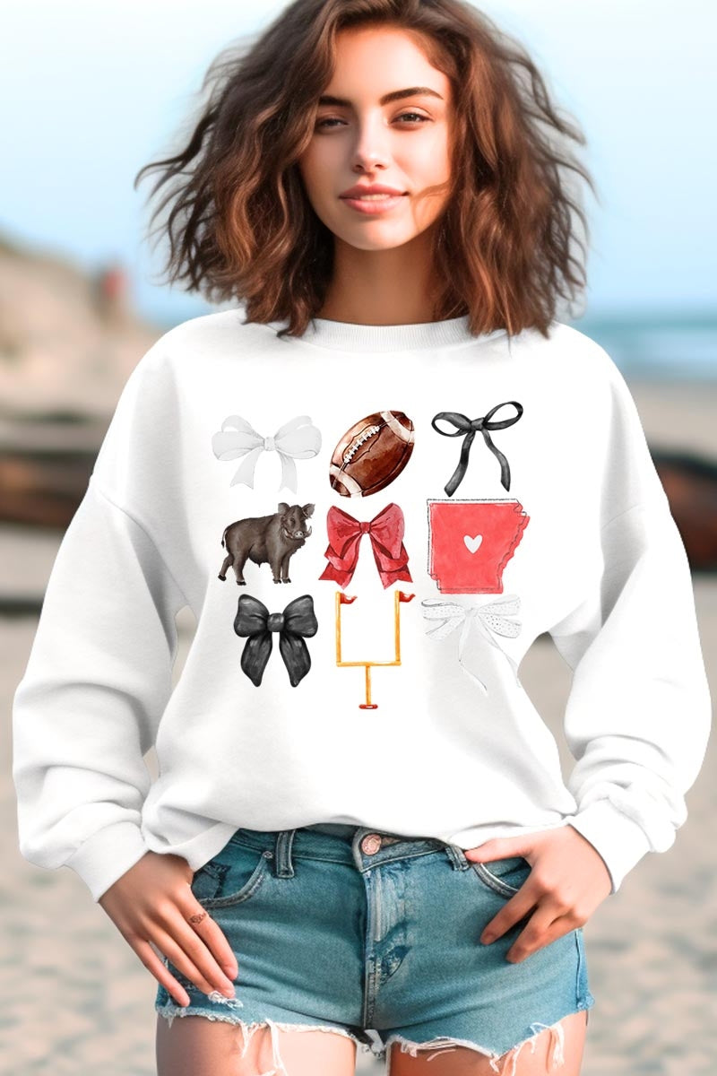 UL180-E3077 Arkansas Football Graphic Sweatshirt $20