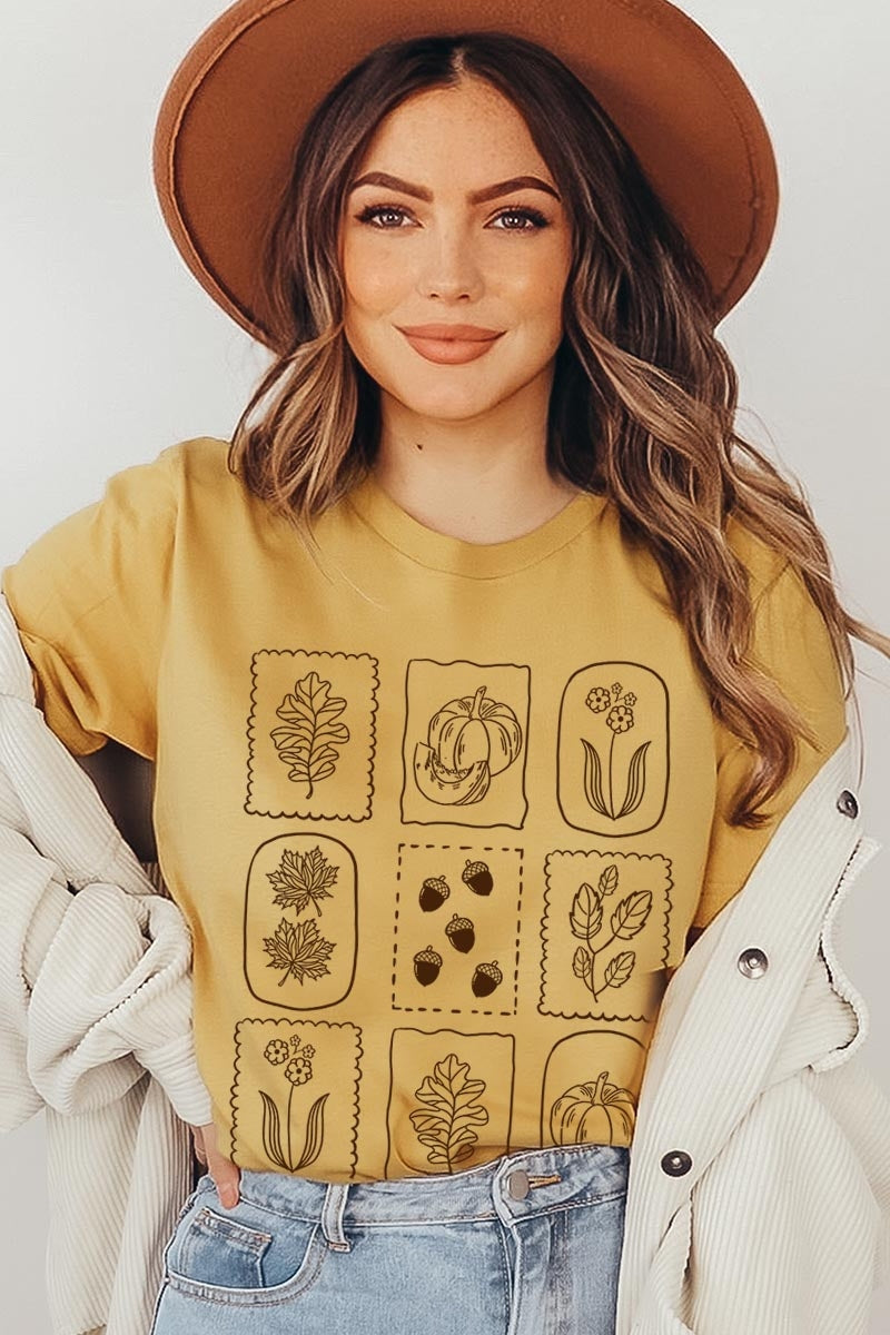 US3001P-E3101 Autumn Graphic Plus Tee $16