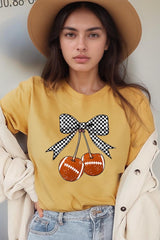 US3001P-E3055 Football Cherries Graphic Plus Tee $16