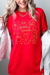5000P-E3141 Halloween Doodle Graphic Plus Heavy Cotton Tee $12.75