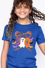 US3001Y-E3120Z Boo Brushstroke Bow Kids Graphic Tee $11