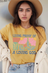 US3001P-E3066 Living Proof of a Loving God Graphic Plus Tee $16