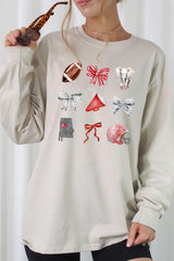 UL240-E3076 Alabama Football Graphic Long Sleeve Tee $13.75