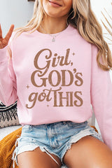 UL180P-E3102 Girl, Godu2019s Got This Graphic Plus Sweatshirt $25