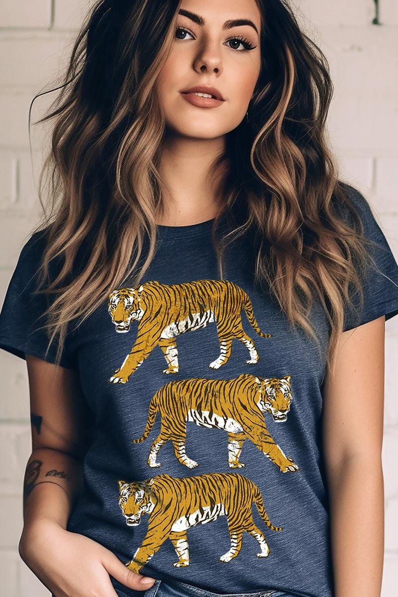 US3001P-E3104 Retro Tigers Graphic Plus Tee $16