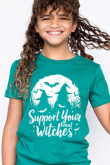 US3001Y-E3161Z Local Witches Halloween Kids Graphic Tee $11