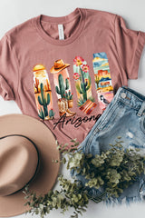US3001P-E3061AZ Arizona State Brushstroke Graphic Plus Tee $16