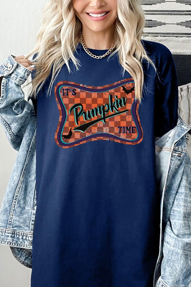 5000P-E3144 Itu2019s pumpkin time Graphic Plus Heavy Cotton Tee $12.75