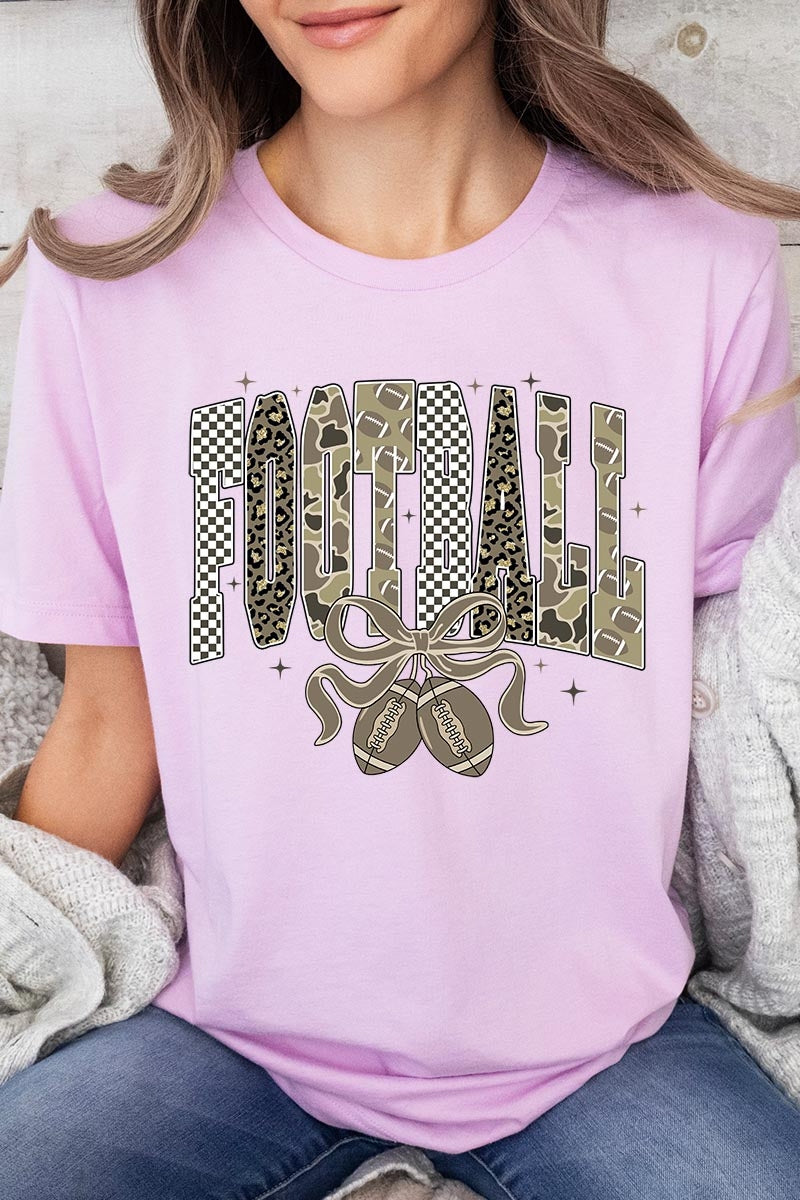 US3001-E3132 Camo Football Graphic Tee $12.5