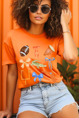 US3001-E3078 Florida Football Graphic Tee $12.5