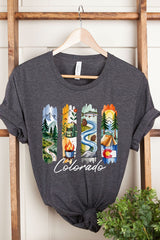 US3001-E3061CO Colorado State Brushstroke Graphic Tee $12.5