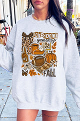 UL180P-E3134 Fall Football Collage Graphic Plus Sweatshirt $25