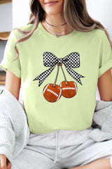 US3001P-E3055 Football Cherries Graphic Plus Tee $16