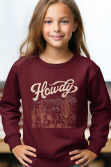 UL180B-E3095Z Howdy Desert Western Kids Graphic Sweatshirt $20