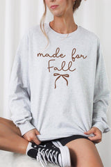 UL240P-E3151 Made For Fall Graphic Plus Long Sleeve Tee $17