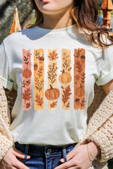 US3001P-E3110 Brushstroke Boho Fall Graphic Plus Tee $16