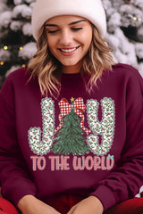 UL180-E3213 Joy to the World Graphic Sweatshirt $20