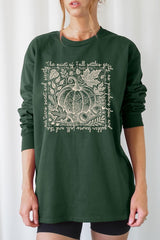 UL240P-E3112 Fall Pumpkin Graphic Plus Long Sleeve Tee $17