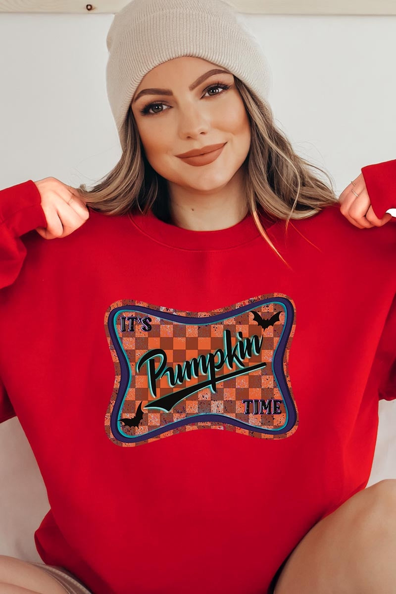 UL180-E3144 Itu2019s pumpkin time Graphic Sweatshirt $20