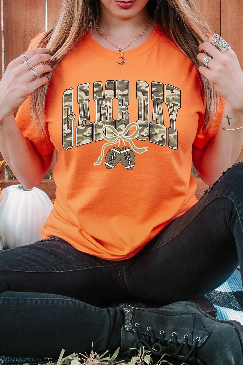 US3001P-E3131 Football Game Day Camo Graphic Plus Tee $16